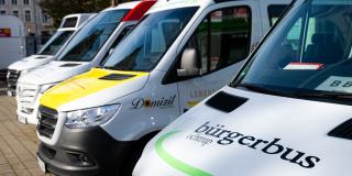 Bürgerbusse auf der Jubiläumsfeier von Pro Bürgerbus NRW